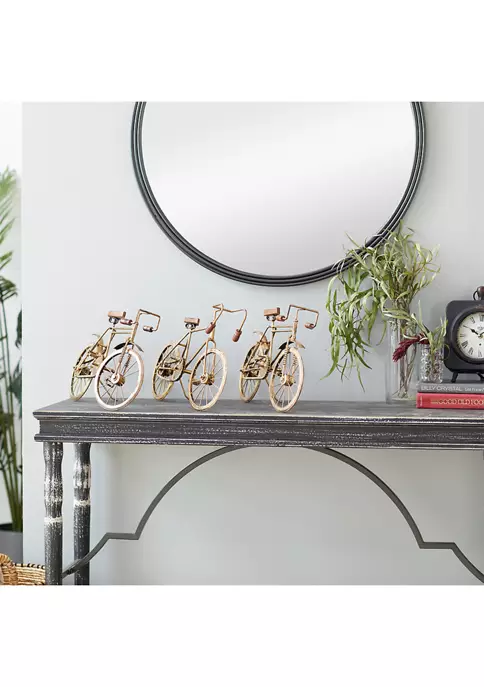Deals ✨ Set of 3 Metal Vintage Bicycle Sculpture by Monroe Lane ✔️ 3 Deals ✨ Set of 3 Metal Vintage Bicycle Sculpture by Monroe Lane ✔️ - Image 3