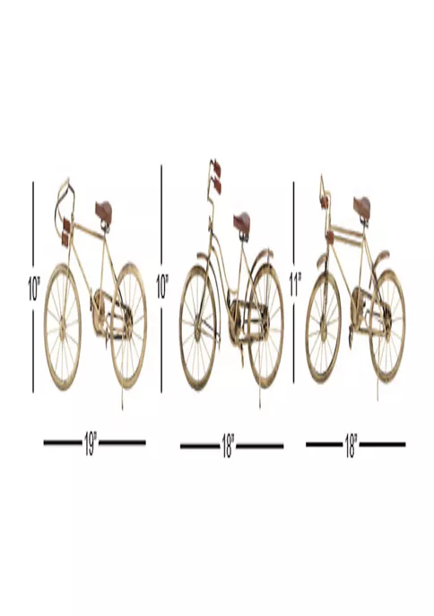 Deals ✨ Set of 3 Metal Vintage Bicycle Sculpture by Monroe Lane ✔️ 5 Deals ✨ Set of 3 Metal Vintage Bicycle Sculpture by Monroe Lane ✔️ - Image 5