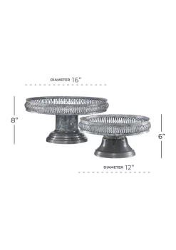 Wholesale 💯 Farmhouse Metal Cake Stand - Set of 2 by Monroe Lane 😍 -Monroe Lane Sales Belk 27784