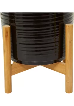 Budget ✔️ Contemporary Ceramic Planter - Set of 3 by Monroe Lane 🧨 -Monroe Lane Sales Belk 27796