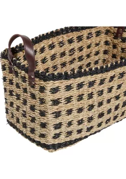 Hot Sale ✔️ Coastal Wood Storage Basket - Set of 2 by Monroe Lane ⌛ -Monroe Lane Sales Belk 27820
