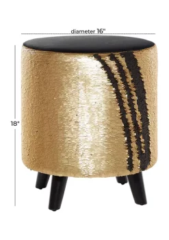 Budget 🎁 Contemporary Polyester Stool by Monroe Lane 👍 -Monroe Lane Sales Belk 27857