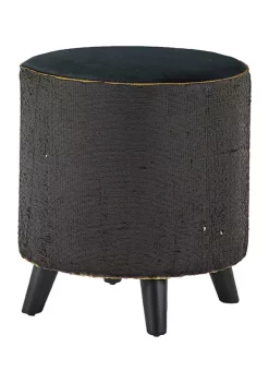 Budget 🎁 Contemporary Polyester Stool by Monroe Lane 👍 -Monroe Lane Sales Belk 27858
