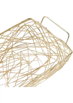 Hot Sale 😉 Contemporary Metal Tray - Set of 3 by Monroe Lane ⌛ -Monroe Lane Sales Belk 27881