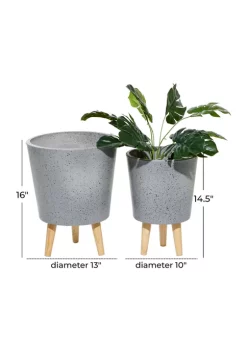 Best deal 👍 Contemporary Magnesium Oxide Planter - Set of 2 by Monroe Lane ❤️ -Monroe Lane Sales Belk 27908