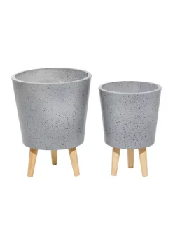 Best deal 👍 Contemporary Magnesium Oxide Planter - Set of 2 by Monroe Lane ❤️ -Monroe Lane Sales Belk 27910