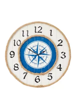 Promo 👍 Nautical Wood Wall Clock by Monroe Lane ⌛