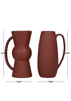 Discount ⌛ Contemporary Ceramic Vase - Set of 2 by Monroe Lane 🛒 -Monroe Lane Sales Belk 27937