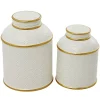 Coupon 🛒 Contemporary Ceramic Decorative Jars - Set of 2 by Monroe Lane 😀