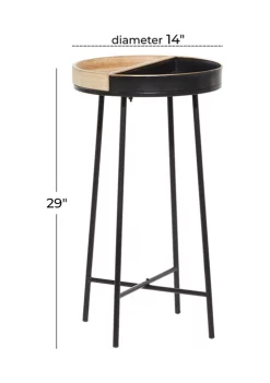 Hot Sale 👏 Contemporary Metal Accent Table by Monroe Lane ✨ -Monroe Lane Sales Belk 28001