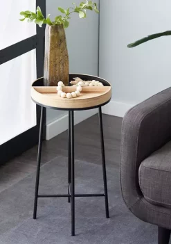 Hot Sale 👏 Contemporary Metal Accent Table by Monroe Lane ✨ -Monroe Lane Sales Belk 28002