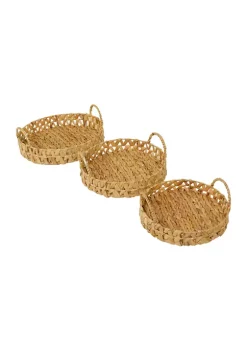 Best reviews of 🎉 Coastal Seagrass Tray - Set of 3 by Monroe Lane ⭐ -Monroe Lane Sales Belk 28016
