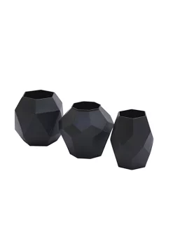 Outlet 😍 Contemporary Metal Vase - Set of 3 by Monroe Lane ✨ -Monroe Lane Sales Belk 28074