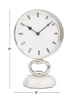 Hot Sale ⭐ Modern Stainless Steel Clock by Monroe Lane 👍 -Monroe Lane Sales Belk 28136
