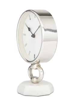Hot Sale ⭐ Modern Stainless Steel Clock by Monroe Lane 👍 -Monroe Lane Sales Belk 28137