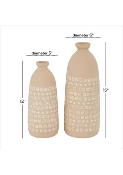 Best deal 🔥 Rustic Ceramic Vase - Set of 2 by Monroe Lane 🛒 -Monroe Lane Sales Belk 28160