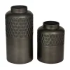 Wholesale 🎉 Modern Metal Vase - Set of 2 by Monroe Lane 🔔