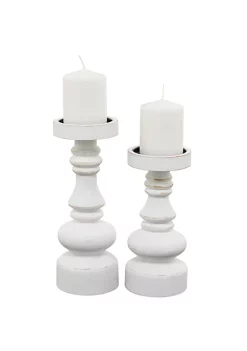Discount 😉 Traditional Wood Candle Holder - Set of 2 by Monroe Lane 🌟