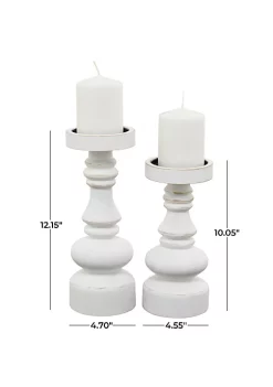 Discount 😉 Traditional Wood Candle Holder - Set of 2 by Monroe Lane 🌟 -Monroe Lane Sales Belk 28200