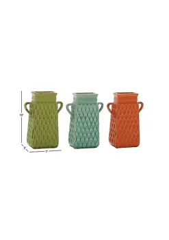 Best deal 💯 Vintage Ceramic Vase - Set of 3 by Monroe Lane 🧨 -Monroe Lane Sales Belk 28230