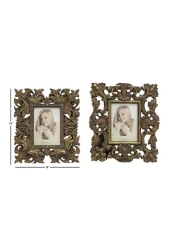 Brand new 🎉 Traditional Polystone Photo Frame - Set of 2 by Monroe Lane 😍 -Monroe Lane Sales Belk 28257