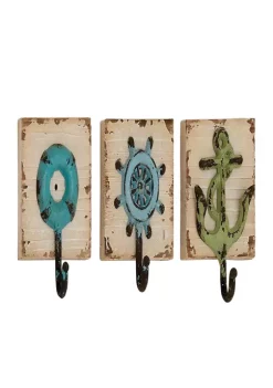 Buy 🎁 Fir Coastal Wall Hook - Set of 3 by Monroe Lane 🥰 -Monroe Lane Sales Belk 28313