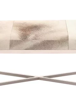 Best Sale 💯 Contemporary Stainless Steel Bench by Monroe Lane ❤️ -Monroe Lane Sales Belk 28445