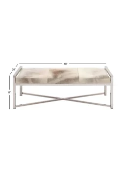 Best Sale 💯 Contemporary Stainless Steel Bench by Monroe Lane ❤️ -Monroe Lane Sales Belk 28446