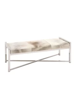 Best Sale 💯 Contemporary Stainless Steel Bench by Monroe Lane ❤️ -Monroe Lane Sales Belk 28447