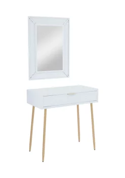 Top 10 👏 Contemporary Wood Console Table with Mirror - Set of 2 by Monroe Lane ✔️ -Monroe Lane Sales Belk 28474