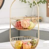 Best Sale ❤️ Metal Traditional Storage Basket by Monroe Lane ❤️