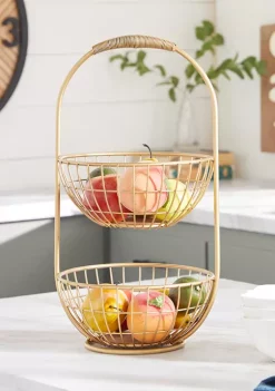Best Sale โค๏ธ Metal Traditional Storage Basket by Monroe Lane โค๏ธ