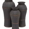Wholesale ✨ Rustic Metal Vase - Set of 3 by Monroe Lane ❤️