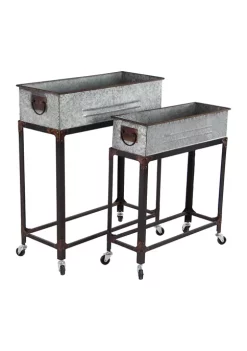 Cheap ⌛ Farmhouse Metal Planter - Set of 2 by Monroe Lane 😉