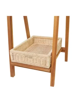 Outlet 😍 Contemporary Teak Wood Shelving Unit by Monroe Lane ⌛ -Monroe Lane Sales Belk 28568