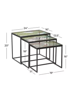 Budget 🛒 Black Metal Industrial Accent Table - Set of 3 by Monroe Lane ✔️ -Monroe Lane Sales Belk 28580