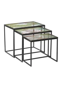 Budget 🛒 Black Metal Industrial Accent Table - Set of 3 by Monroe Lane ✔️ -Monroe Lane Sales Belk 28581