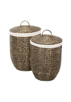 Cheapest 😉 Traditional Seagrass Storage Basket - Set of 2 by Monroe Lane 🎉 -Monroe Lane Sales Belk 28619