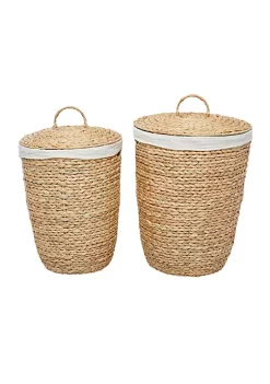 Cheapest 😉 Traditional Seagrass Storage Basket - Set of 2 by Monroe Lane 🎉 -Monroe Lane Sales Belk 28620