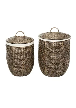 Cheapest 😉 Traditional Seagrass Storage Basket - Set of 2 by Monroe Lane 🎉 -Monroe Lane Sales Belk 28621