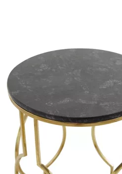 Hot Sale 🤩 Contemporary Marble Accent Table - Set Of 2 by Monroe Lane 🥰 -Monroe Lane Sales Belk 28630