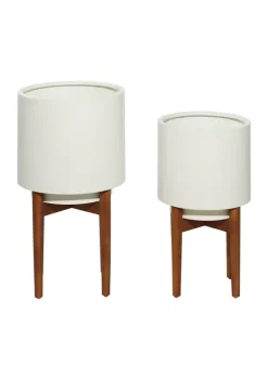 Brand new 💯 Contemporary Metal Planter - Set of 2 by Monroe Lane ❤️ -Monroe Lane Sales Belk 28669