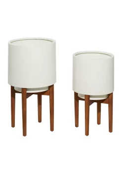 Brand new 💯 Contemporary Metal Planter - Set of 2 by Monroe Lane ❤️ -Monroe Lane Sales Belk 28670