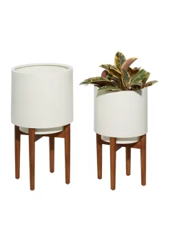 Brand new 💯 Contemporary Metal Planter - Set of 2 by Monroe Lane ❤️ -Monroe Lane Sales Belk 28671
