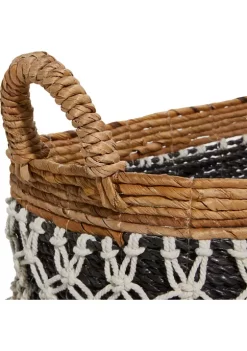 Best Sale 😍 Cotton Natural Storage Basket - Set of 3 by Monroe Lane 💯 -Monroe Lane Sales Belk 28682