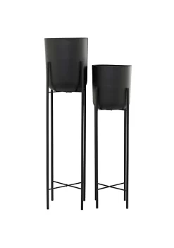 Coupon ✔️ Modern Metal Planter - Set of 2 by Monroe Lane 🔔 -Monroe Lane Sales Belk 28690