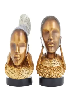 Outlet 😀 Eclectic Polystone Sculpture - Set of 2 by Monroe Lane 😉