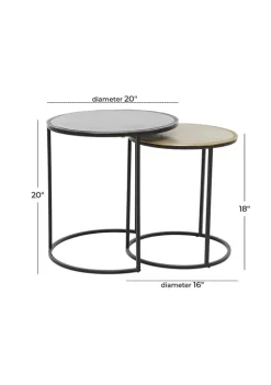 Coupon ⭐ Industrial Aluminum Accent Table - Set Of 2 by Monroe Lane 😍 -Monroe Lane Sales Belk 28703