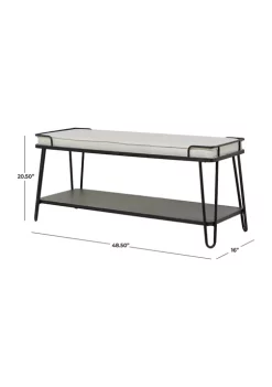 Best deal 🤩 Industrial Metal Bench by Monroe Lane 🔔 -Monroe Lane Sales Belk 28736