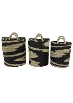 Cheapest 🥰 Eclectic Seagrass Storage Basket - Set of 3 by Monroe Lane 😍 -Monroe Lane Sales Belk 28745